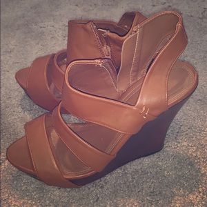 Charlotte Russe Brown Wedges